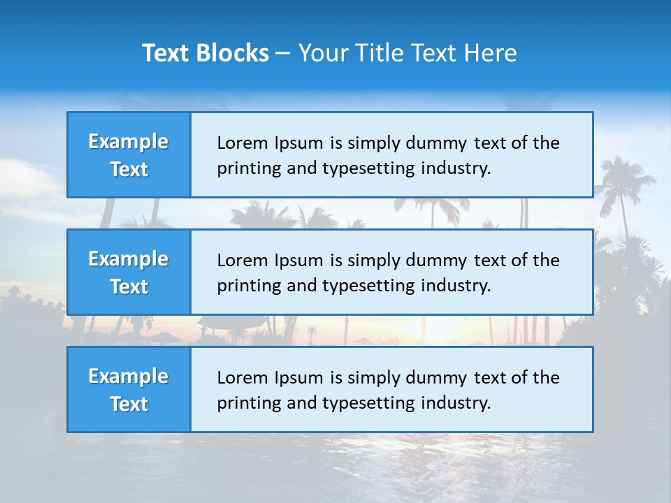 Tourist Sunny Blue PowerPoint Template