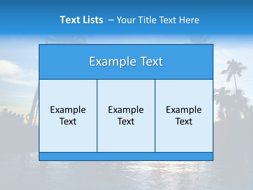 Tourist Sunny Blue PowerPoint Template