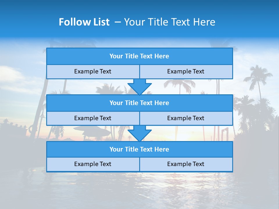 Tourist Sunny Blue PowerPoint Template