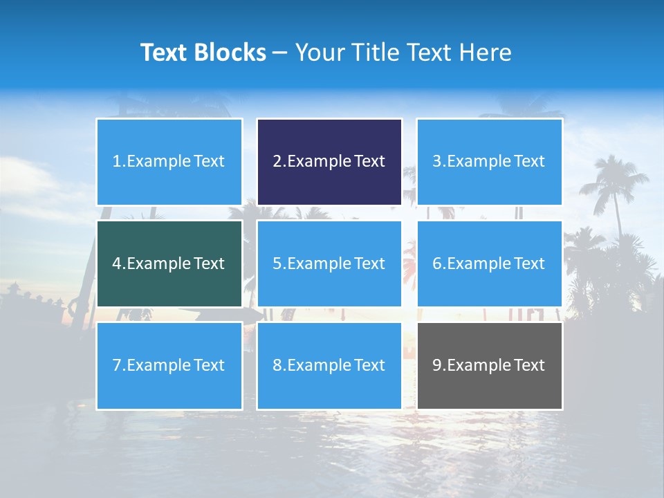 Tourist Sunny Blue PowerPoint Template