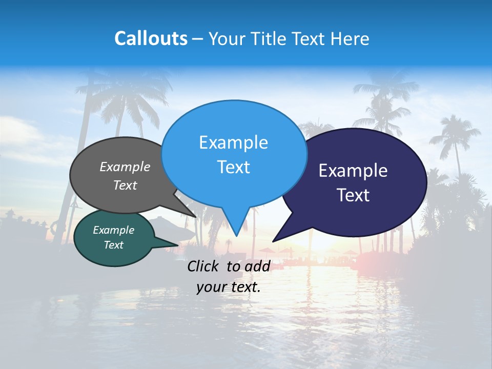 Tourist Sunny Blue PowerPoint Template