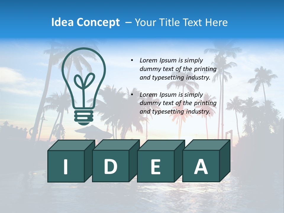 Tourist Sunny Blue PowerPoint Template