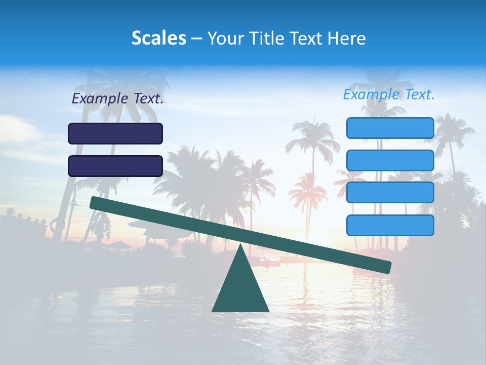 Tourist Sunny Blue PowerPoint Template