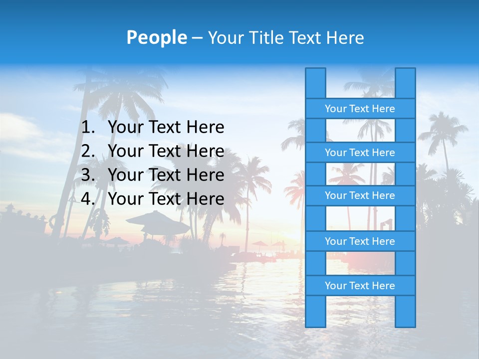 Tourist Sunny Blue PowerPoint Template