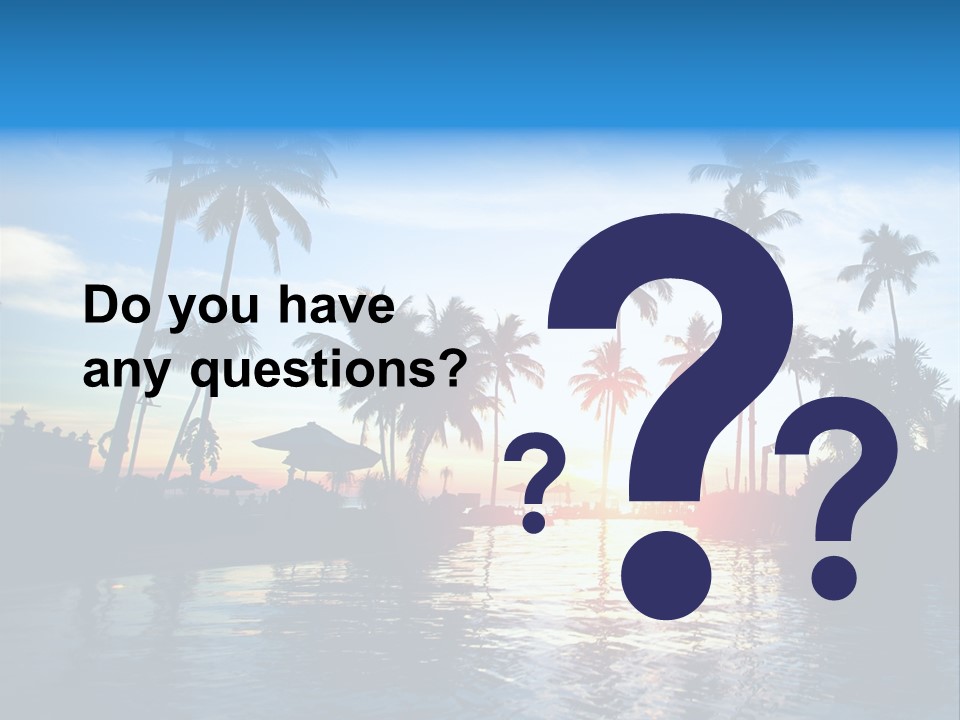 Tourist Sunny Blue PowerPoint Template