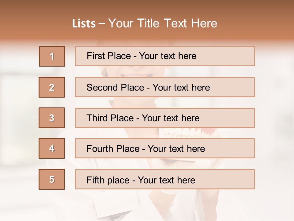Oral Dentistry Caucasian PowerPoint Template
