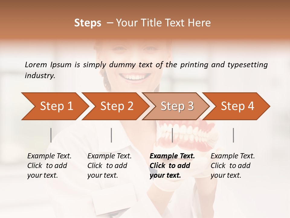 Oral Dentistry Caucasian PowerPoint Template