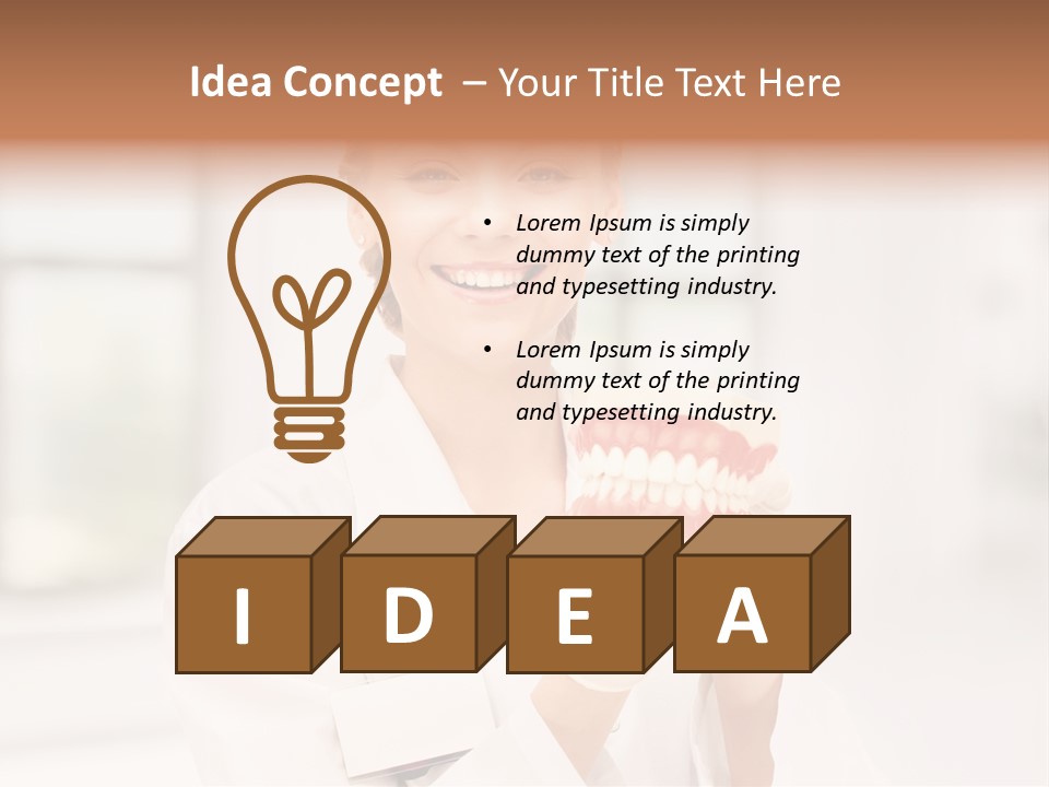 Oral Dentistry Caucasian PowerPoint Template