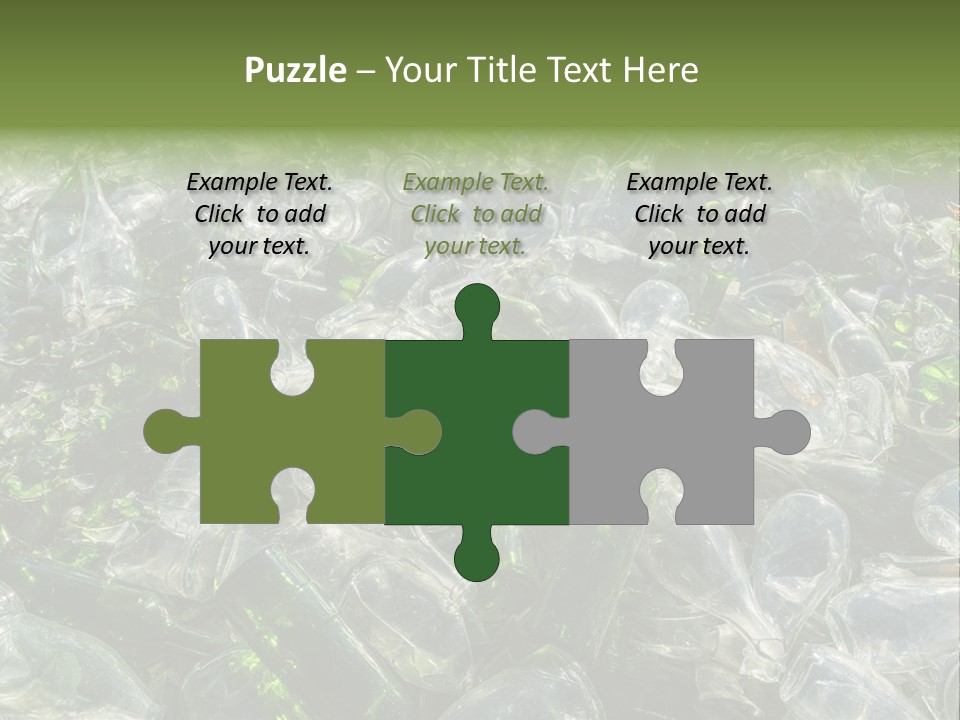 Bottle Reprocessing Alcoholism PowerPoint Template