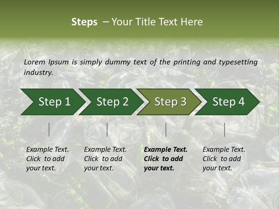 Bottle Reprocessing Alcoholism PowerPoint Template