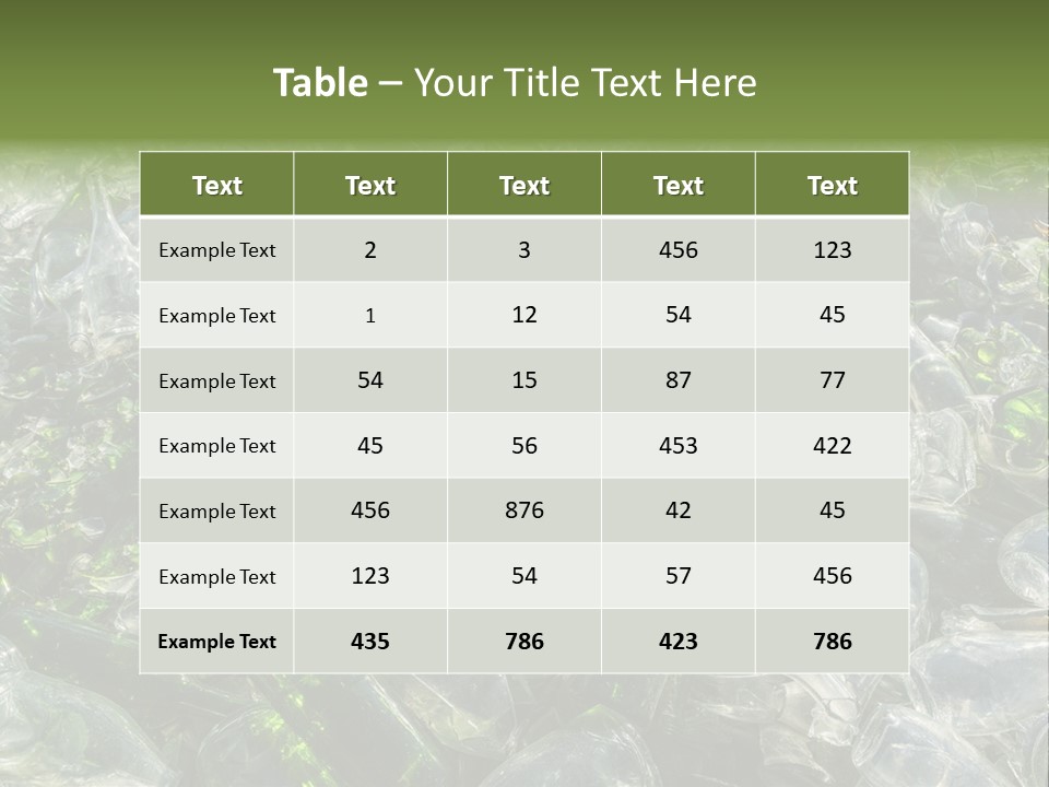 Bottle Reprocessing Alcoholism PowerPoint Template