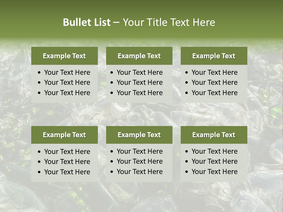 Bottle Reprocessing Alcoholism PowerPoint Template