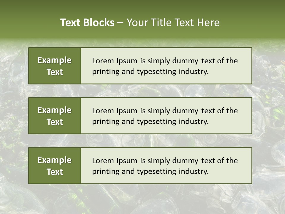 Bottle Reprocessing Alcoholism PowerPoint Template