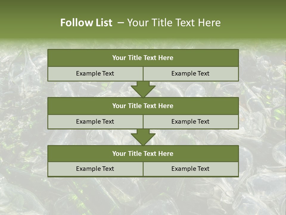 Bottle Reprocessing Alcoholism PowerPoint Template