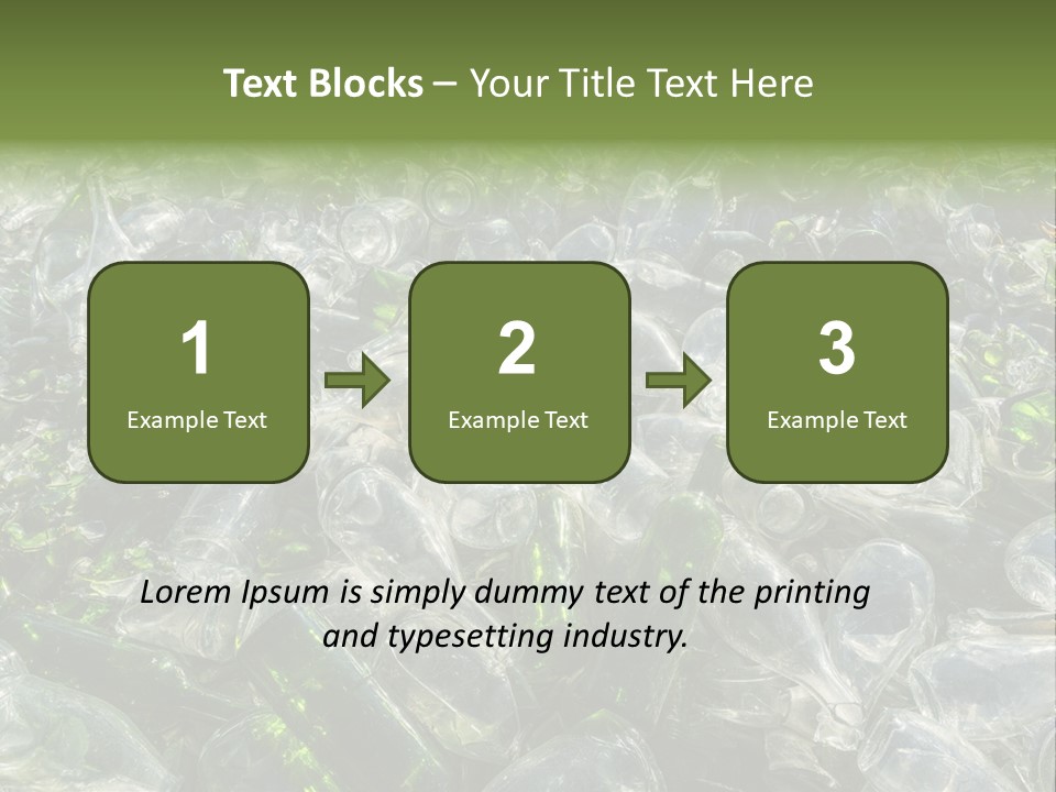 Bottle Reprocessing Alcoholism PowerPoint Template