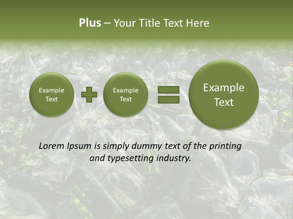 Bottle Reprocessing Alcoholism PowerPoint Template