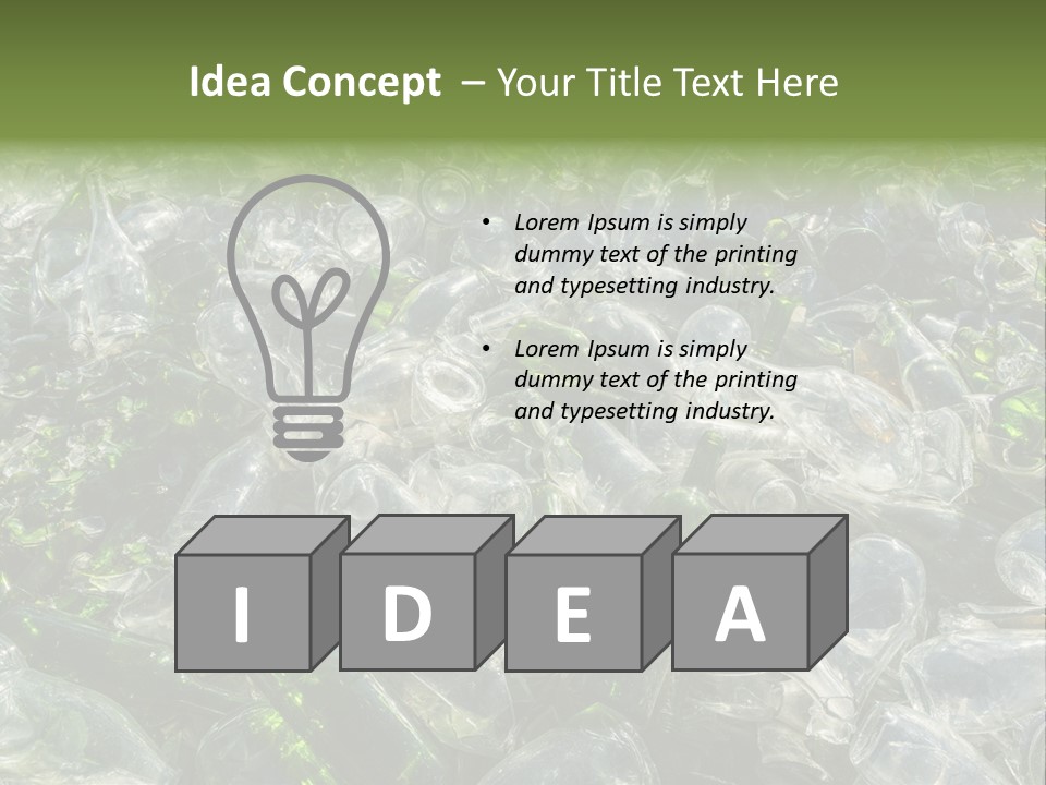 Bottle Reprocessing Alcoholism PowerPoint Template
