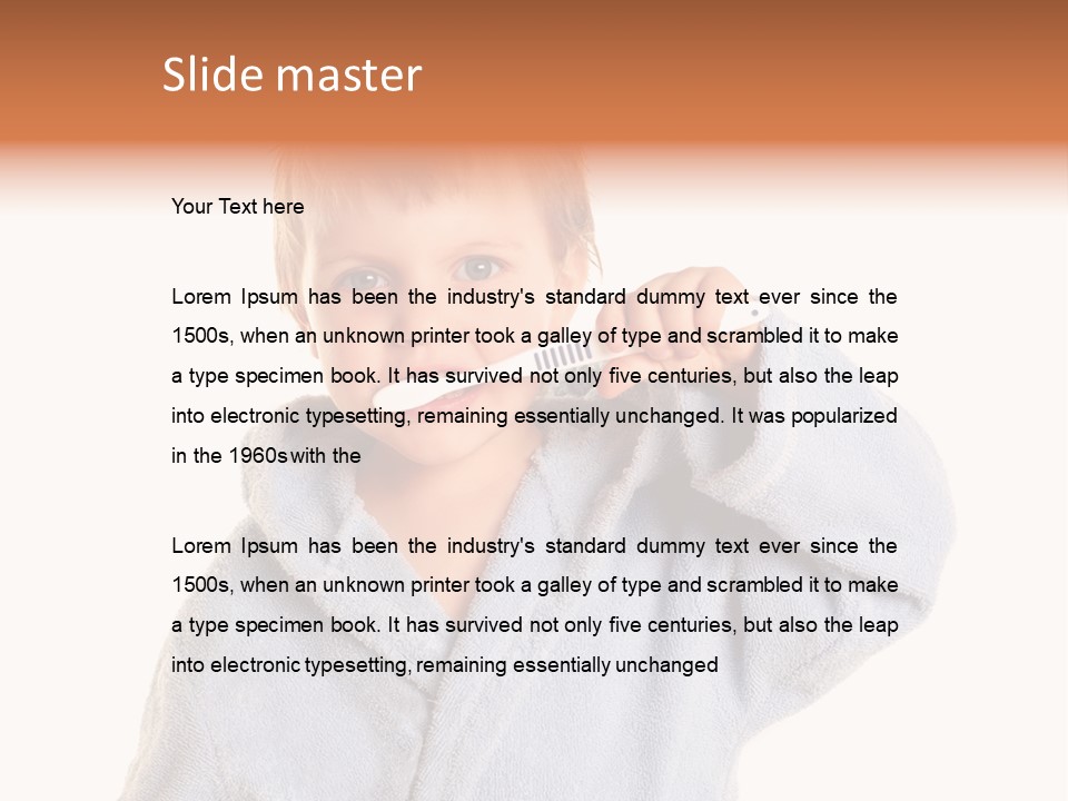 Boy Bathroom Cute PowerPoint Template