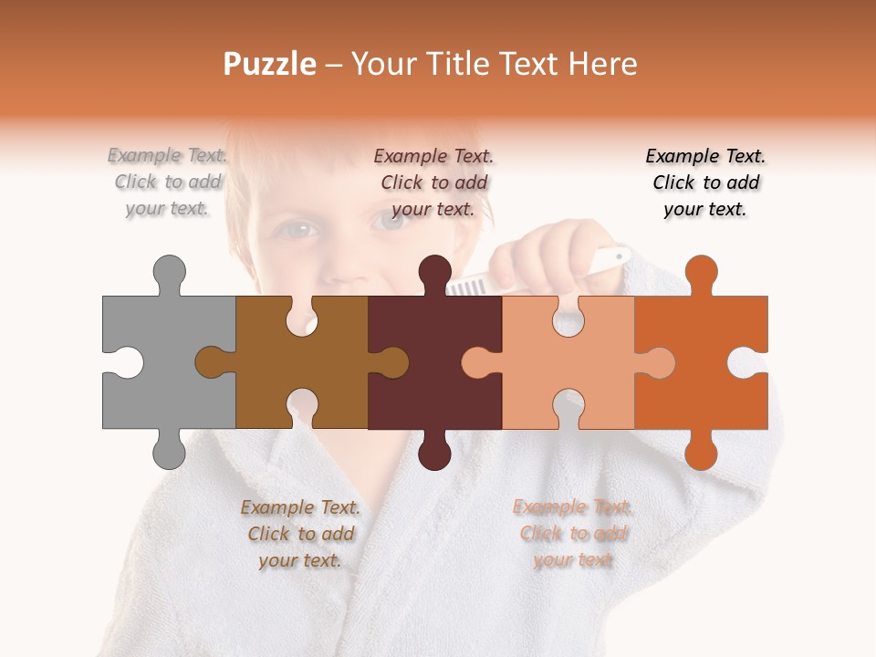 Boy Bathroom Cute PowerPoint Template