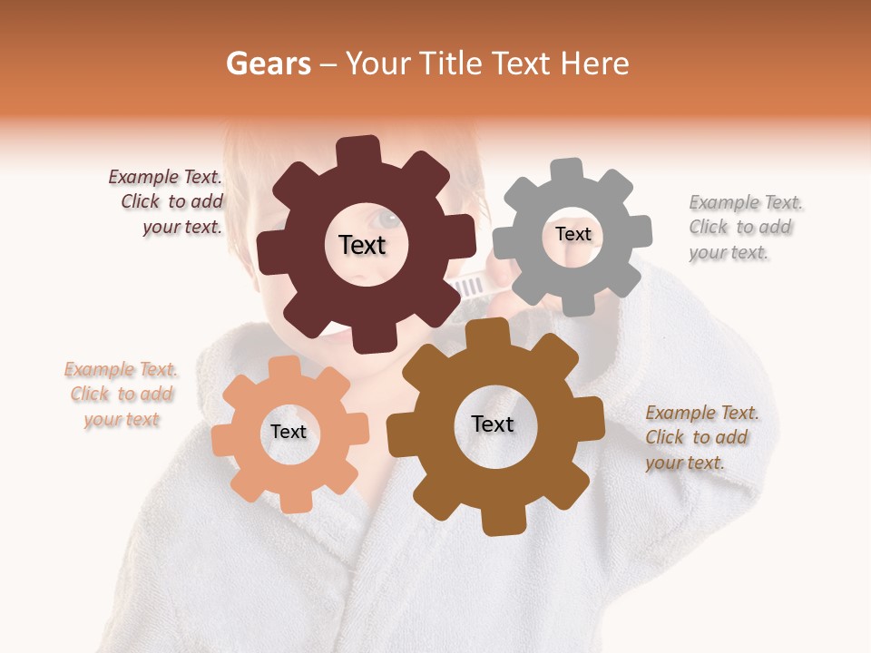 Boy Bathroom Cute PowerPoint Template