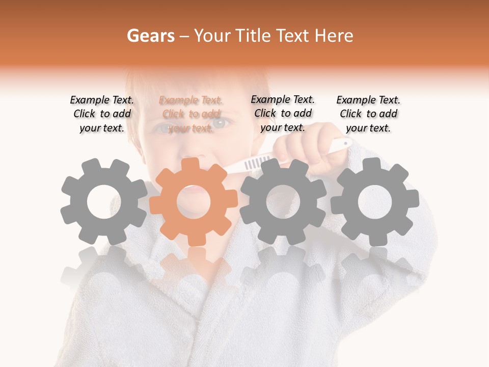 Boy Bathroom Cute PowerPoint Template