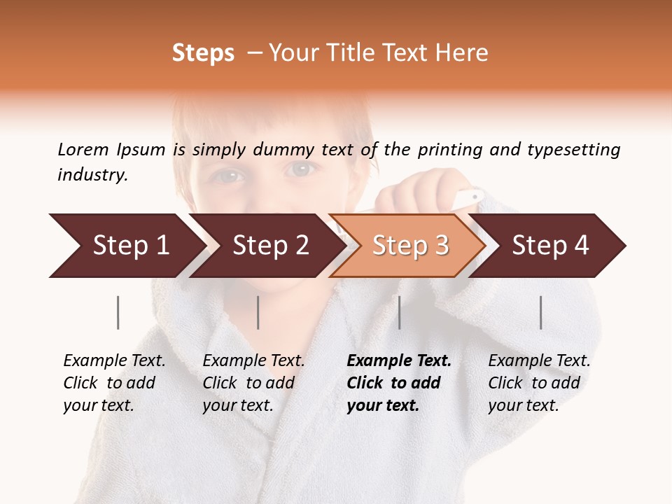 Boy Bathroom Cute PowerPoint Template