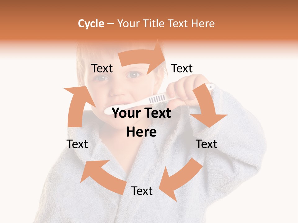 Boy Bathroom Cute PowerPoint Template