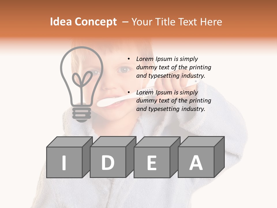 Boy Bathroom Cute PowerPoint Template