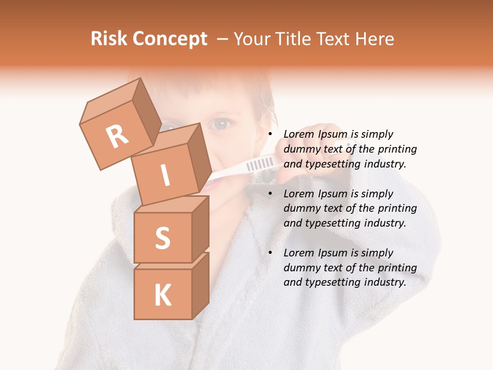 Boy Bathroom Cute PowerPoint Template