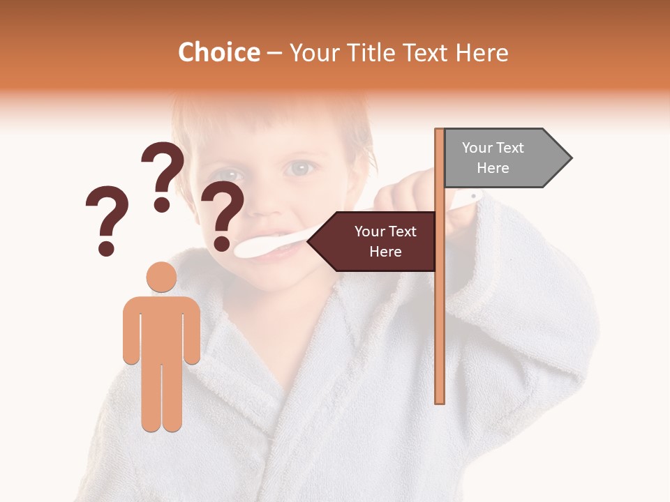 Boy Bathroom Cute PowerPoint Template