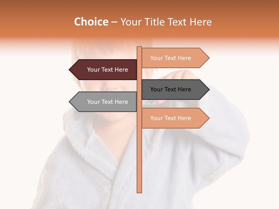 Boy Bathroom Cute PowerPoint Template