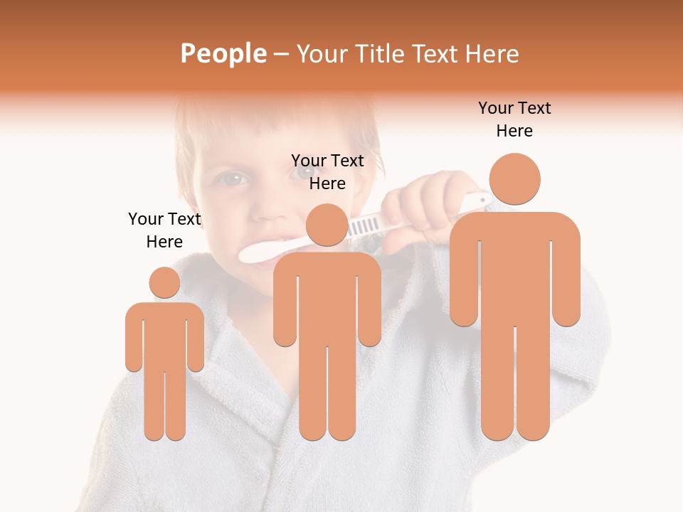 Boy Bathroom Cute PowerPoint Template