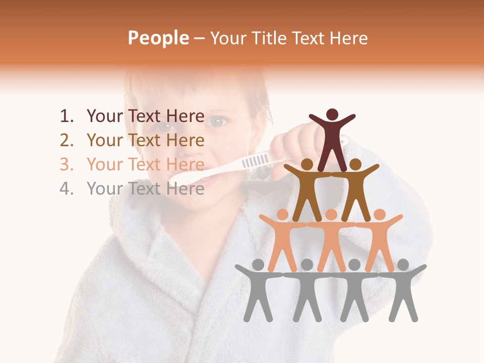 Boy Bathroom Cute PowerPoint Template