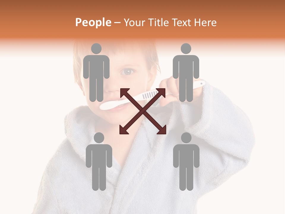 Boy Bathroom Cute PowerPoint Template