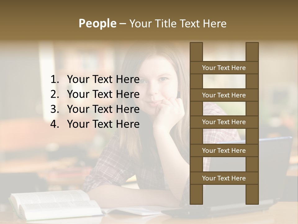 Student Smile Beautiful PowerPoint Template