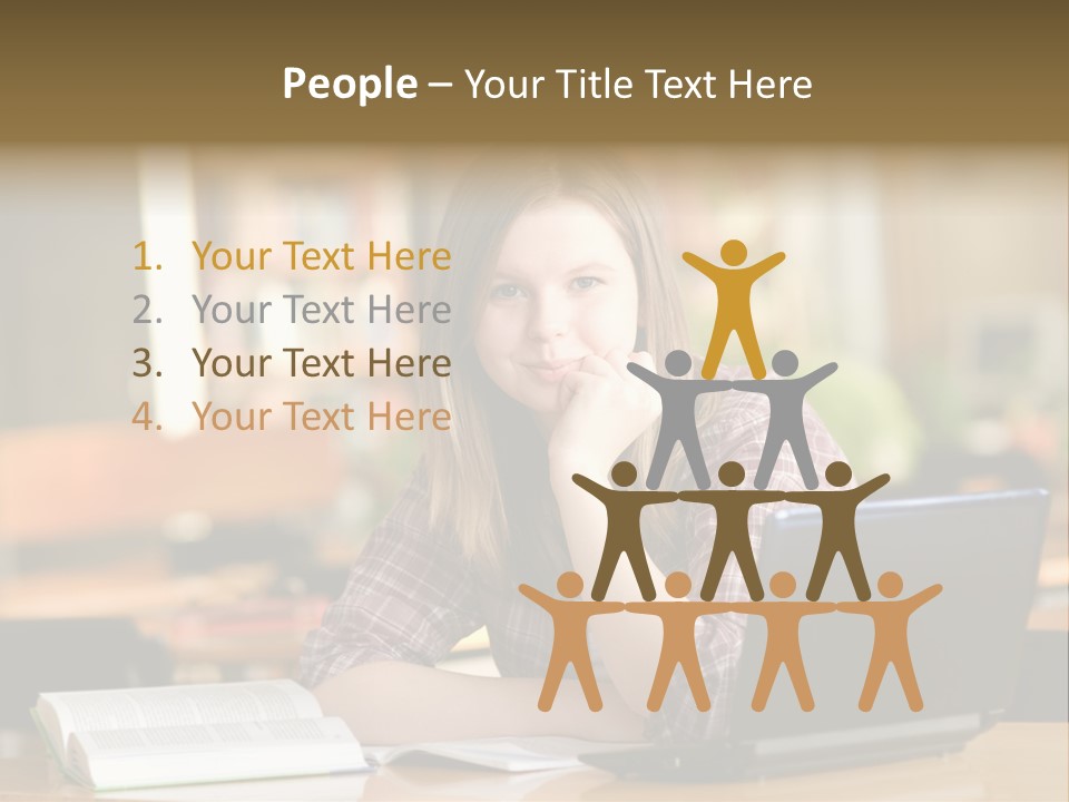 Student Smile Beautiful PowerPoint Template