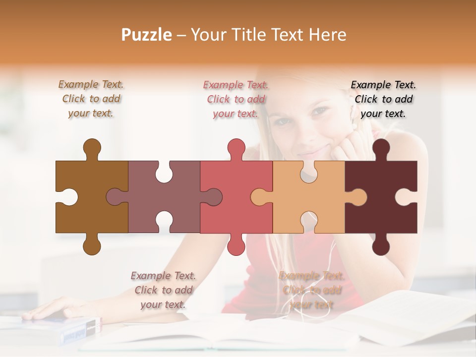 Indoors Young Beauty PowerPoint Template