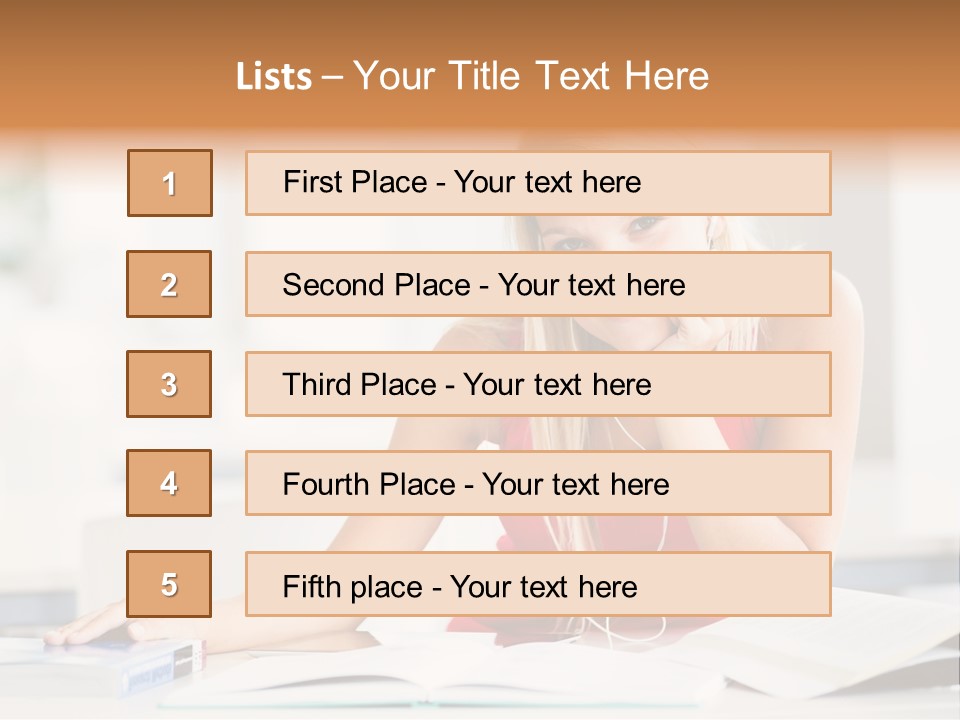 Indoors Young Beauty PowerPoint Template