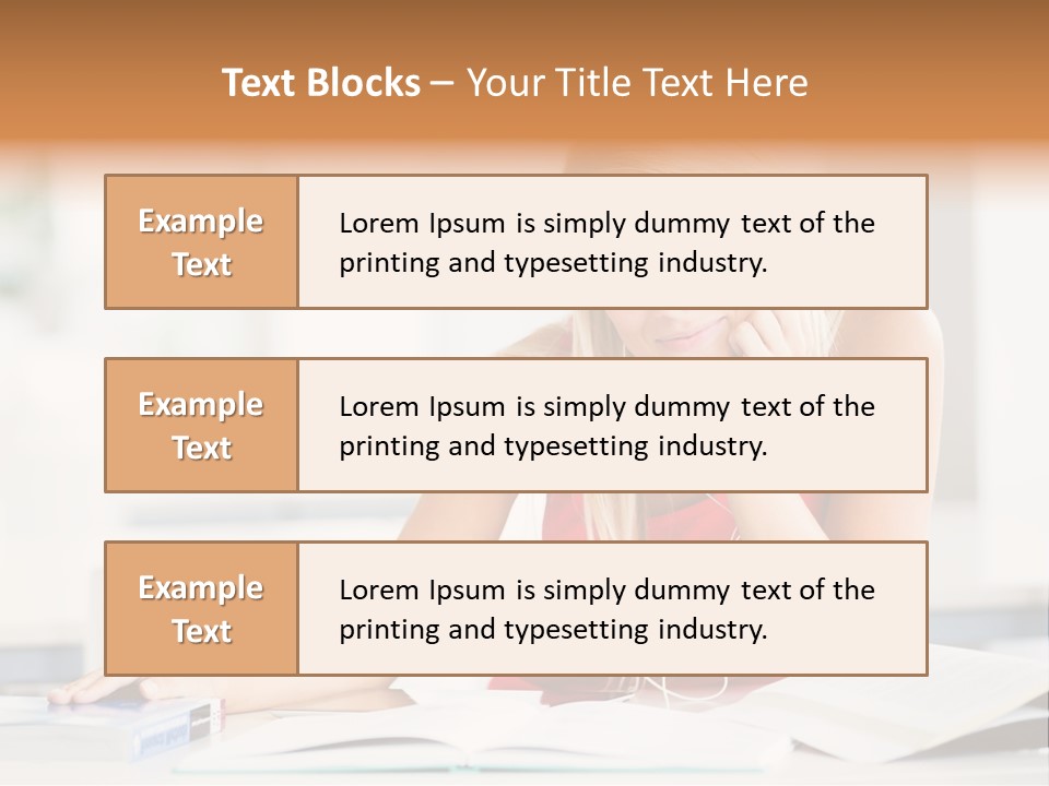 Indoors Young Beauty PowerPoint Template