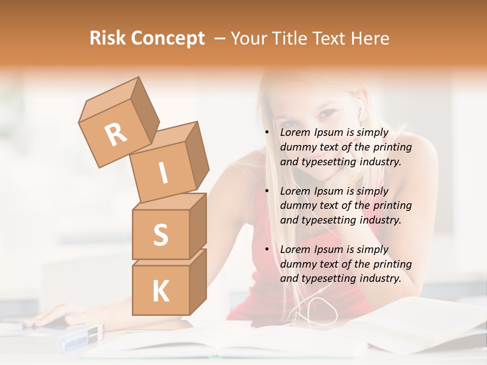 Indoors Young Beauty PowerPoint Template