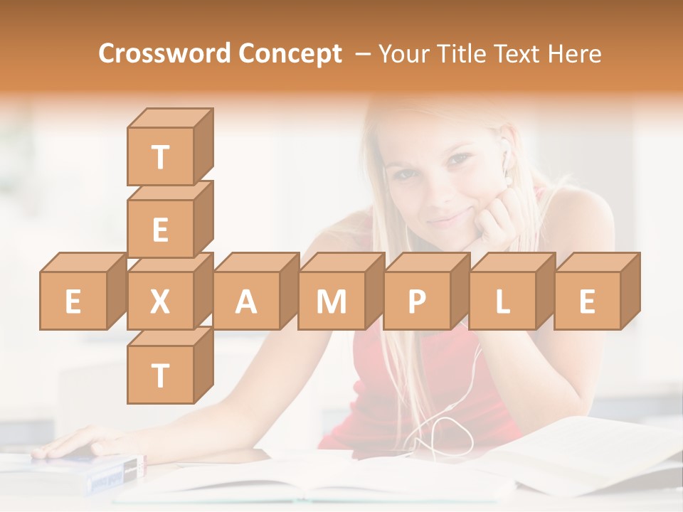 Indoors Young Beauty PowerPoint Template