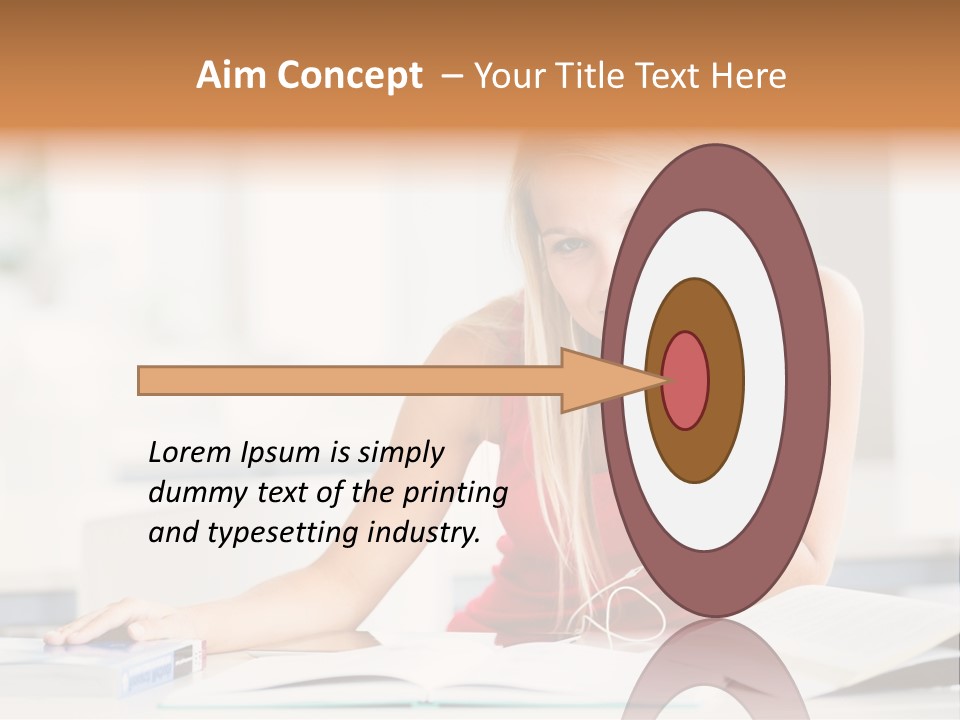 Indoors Young Beauty PowerPoint Template