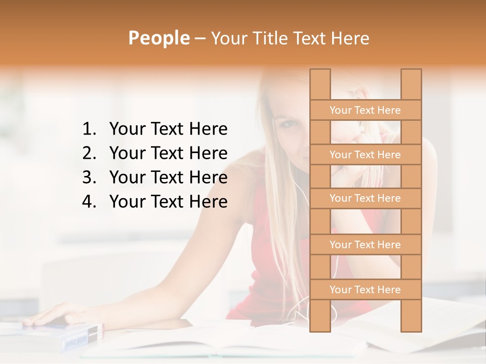 Indoors Young Beauty PowerPoint Template