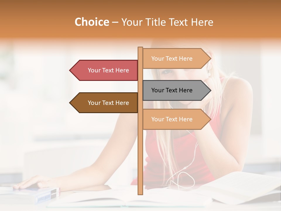 Indoors Young Beauty PowerPoint Template