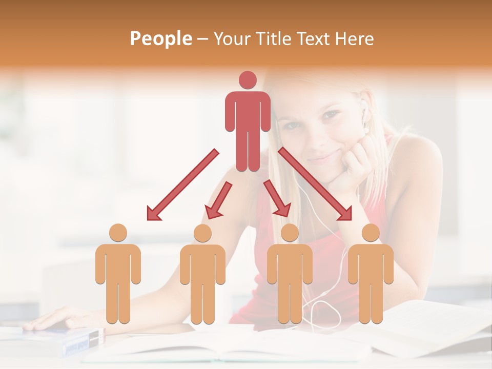 Indoors Young Beauty PowerPoint Template