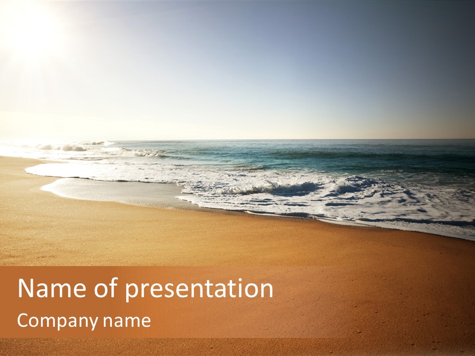 Sand Ocean Tourism PowerPoint Template