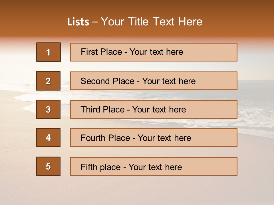 Sand Ocean Tourism PowerPoint Template