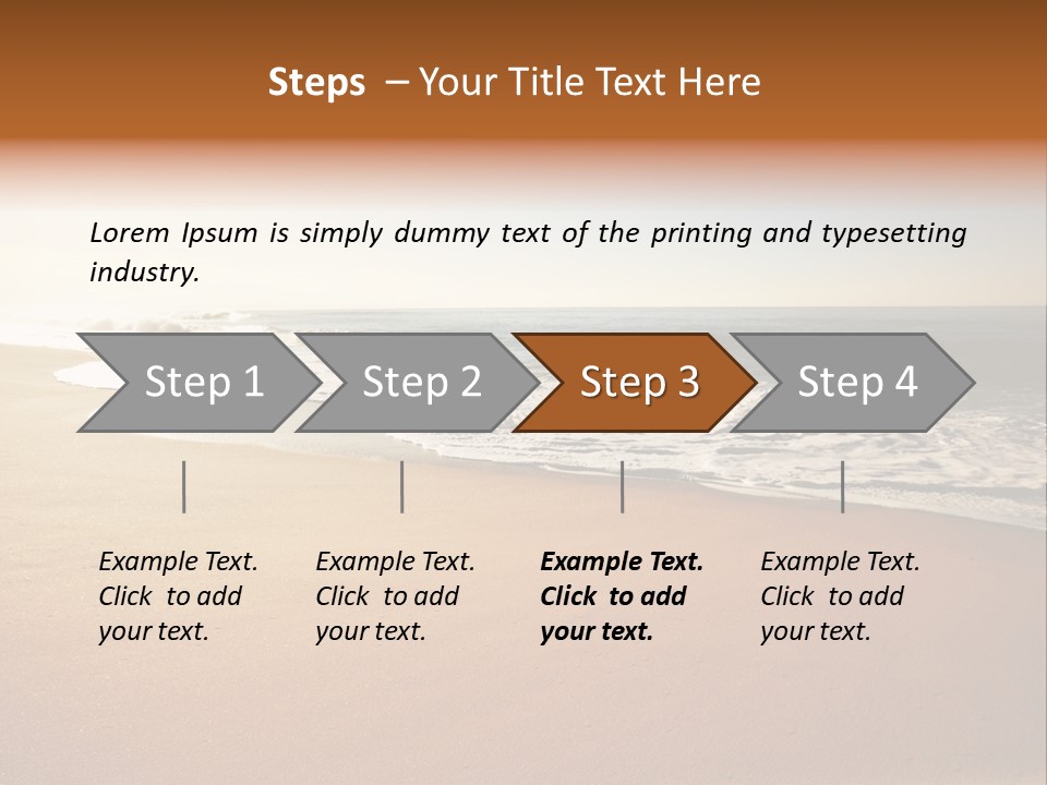 Sand Ocean Tourism PowerPoint Template