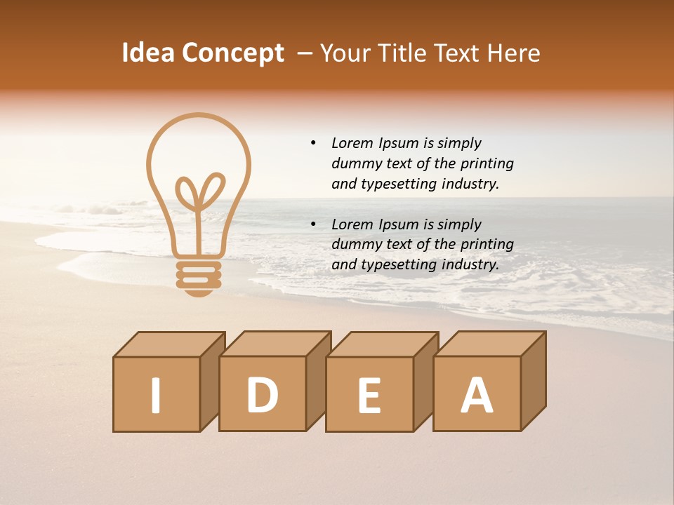 Sand Ocean Tourism PowerPoint Template