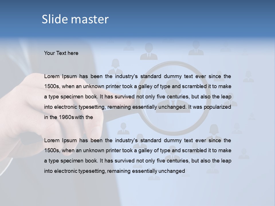 Professional Magnifying Glass Crowdsourcing PowerPoint Template